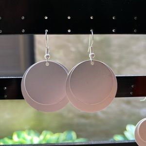 Handmade Silver Circle Dangle Earrings